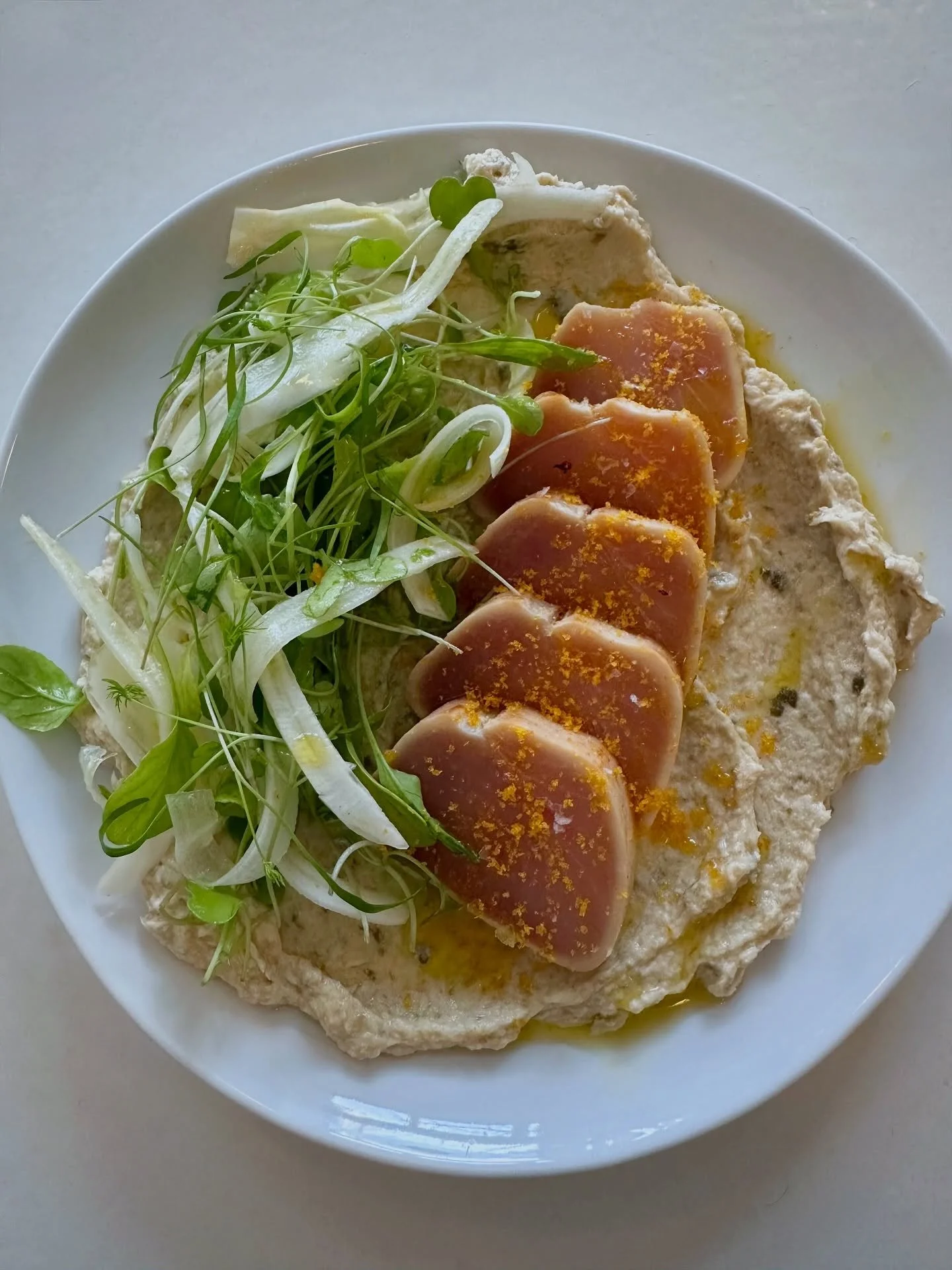 Week 3 of our residency @maurice_pdx and we&rsquo;re wrapping up with some dishes inspired by our time in Sardinia. Come by for Seared Tuna with tonnato, arugula, fennel and bottarga, or perhaps a our take on Pane Frattau&mdash;carta di musica flatbr