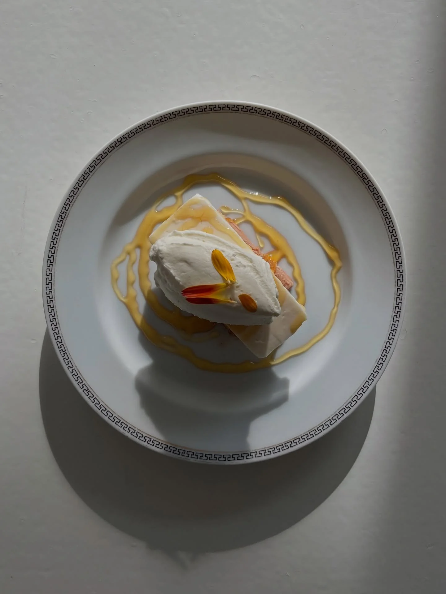 Tournant Chef Residency @maurice_pdx 💙 This week we are excited to share some dishes inspired by our time spent in Croatia:

🧀 The first lies somewhere between a dessert and a cheese course. Fresh, mild cheese and walnut praline semifreddo, drizzle