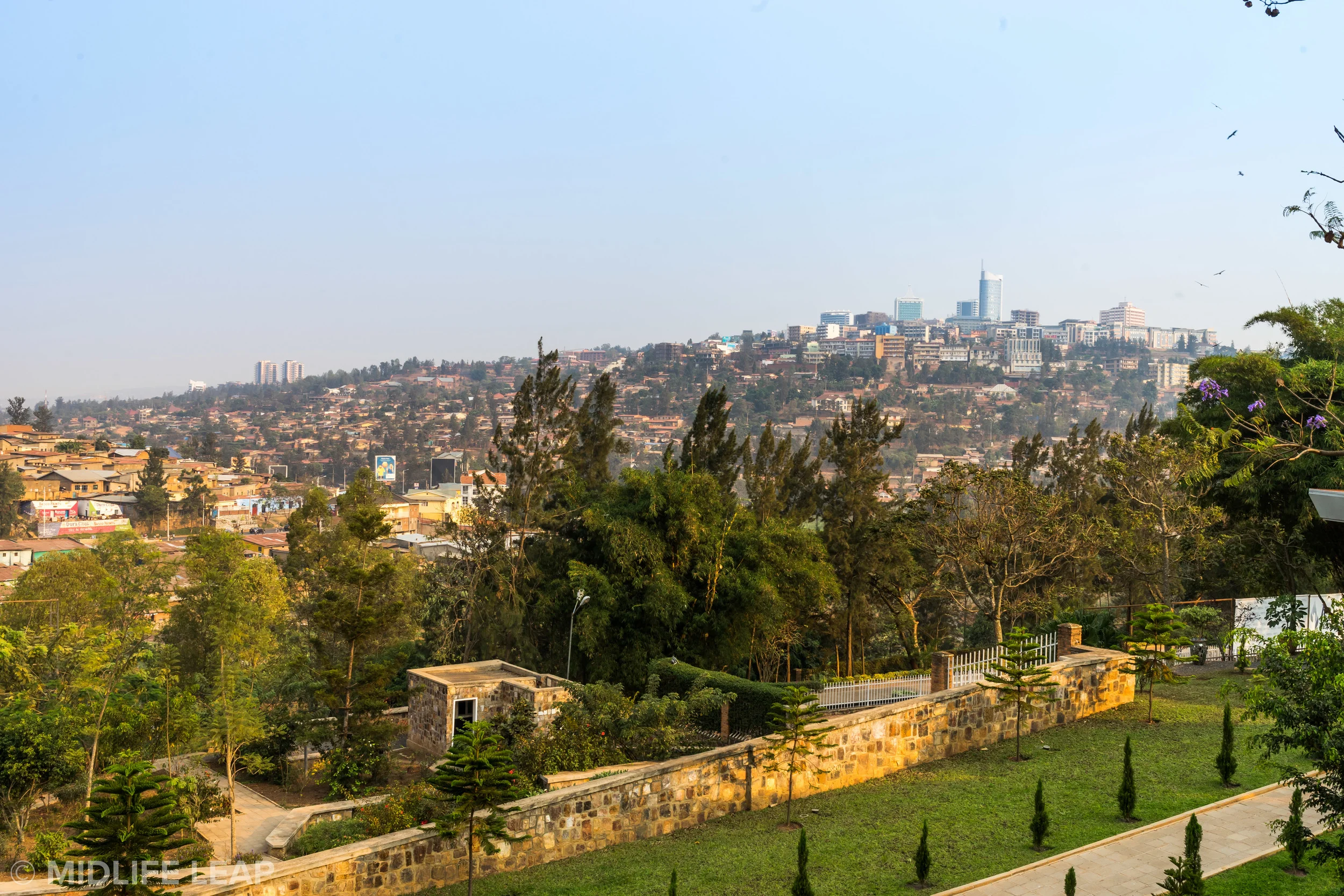 View over Kigali from the Genocide Memorial.
