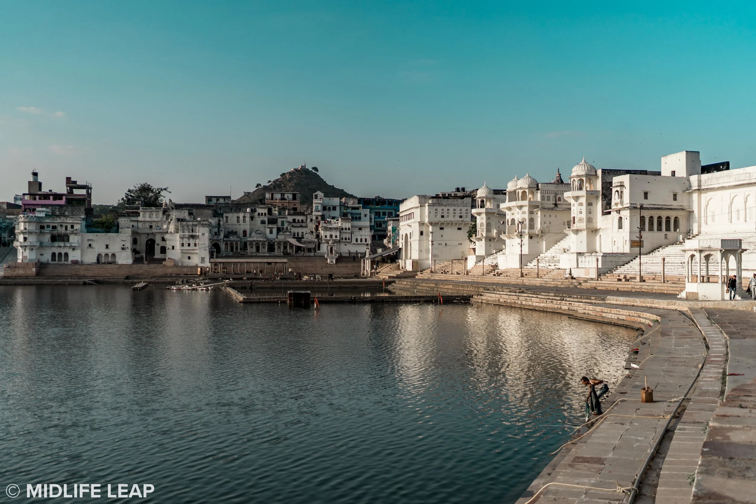 Pushkar Lake and some of the bathing ghats