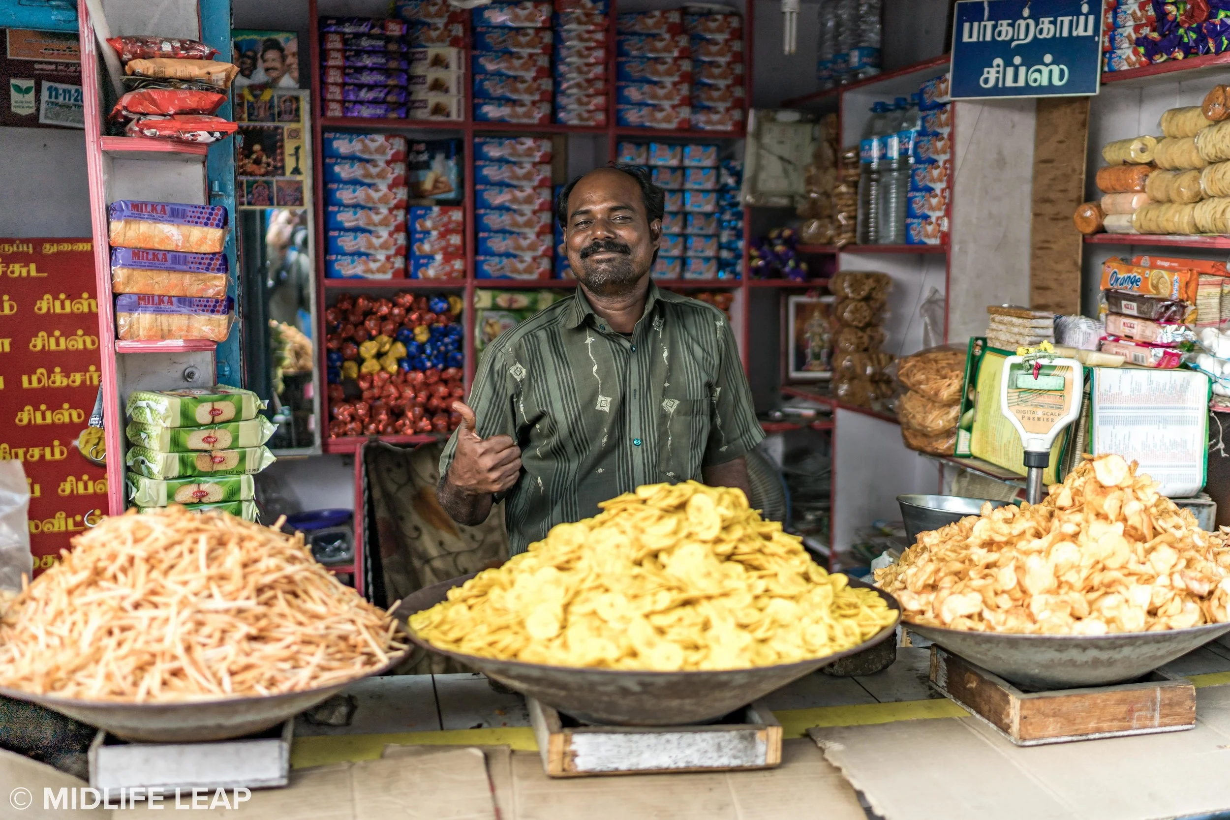 Proud homemade chip vendor