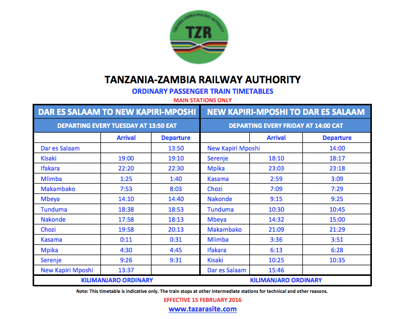 tazara-train-kilimanjaro-ordinary-train-time-tables