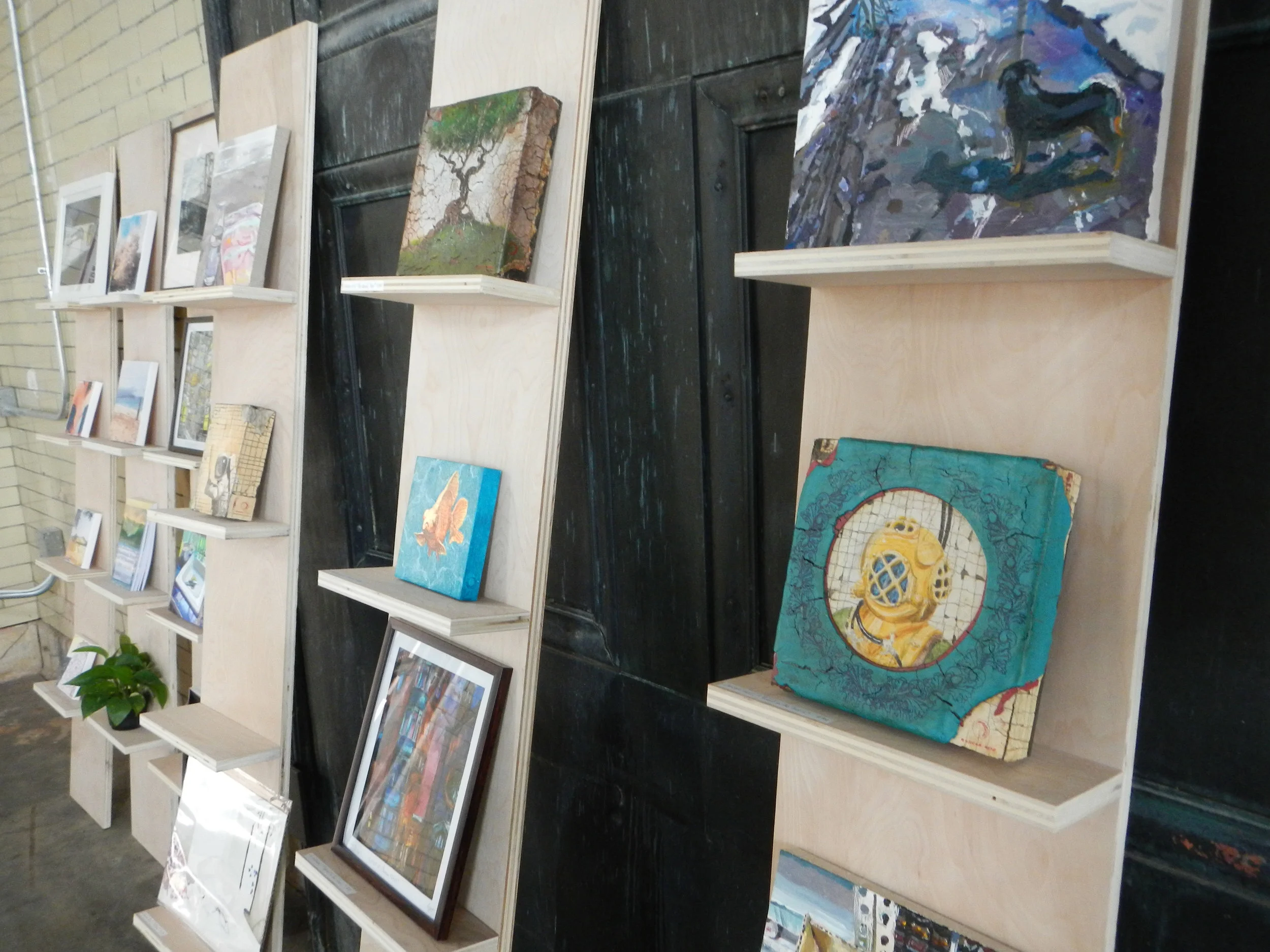 Some of my artwork on display during Saturday's opening