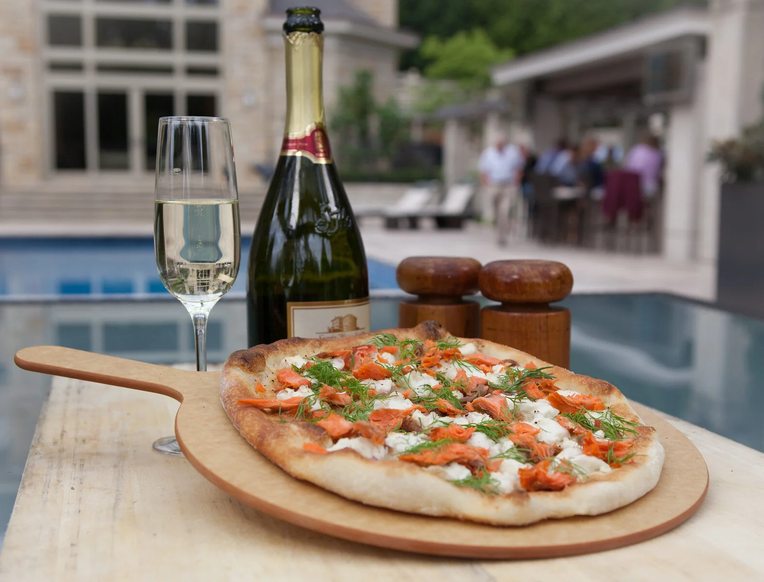 Smoked Salmon Goat Cheese Pizza