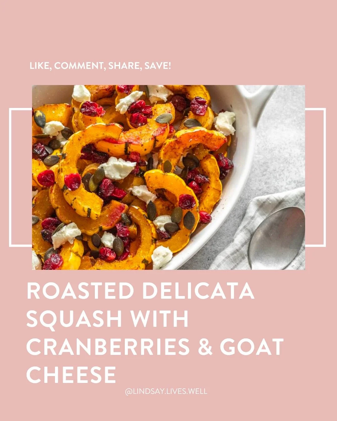 Still planning your Thanksgiving menu?

Or need a new side that&rsquo;s easy, beautiful, and always a crowd-pleaser?

Meet your new go-to: Roasted Delicata Squash with Cranberries &amp; Goat Cheese.

It looks fancy&hellip; but it&rsquo;s secretly so 