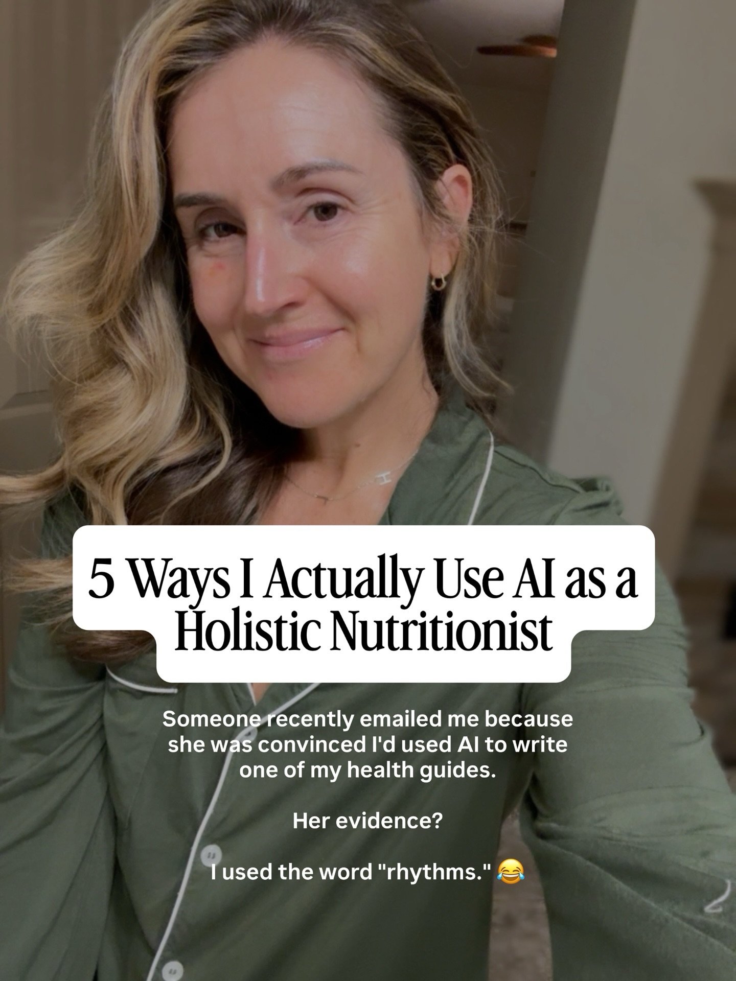 Well, I never expected the word &ldquo;rhythms&rdquo; to cause so much controversy. 😂

But that whole conversation got me thinking about how I actually use AI in my everyday life. And the truth is, I use it pretty regularly!

As a Holistic Nutrition