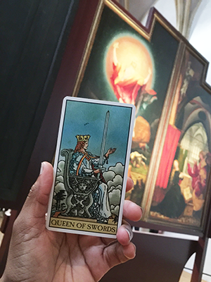 Queen of Swords pull in front of the Resurrection panel.