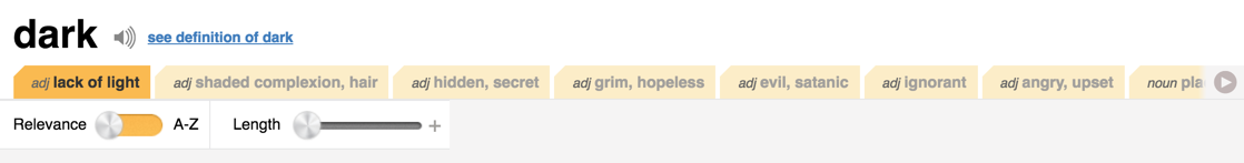 From thesaurus.com (if the screenshot is too small feel free to try for yourself)