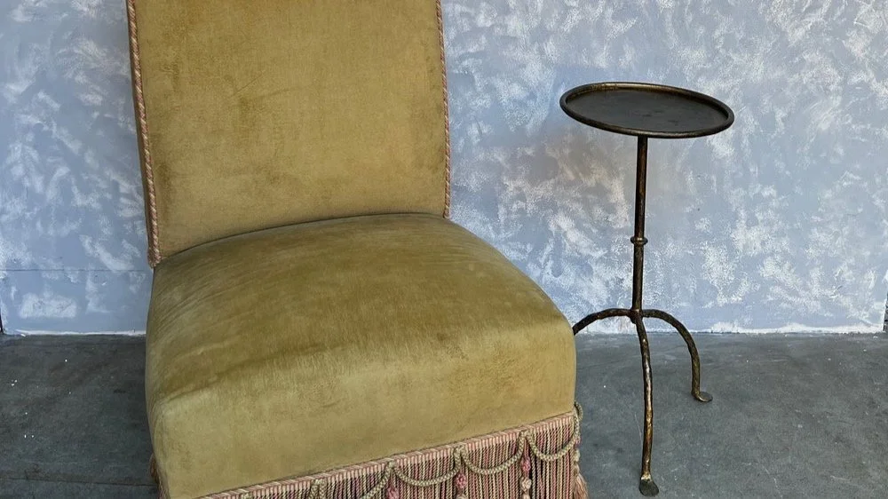 Small Spanish Gilt Iron Drinks Table on a Tripod Base  (TG1022-04)