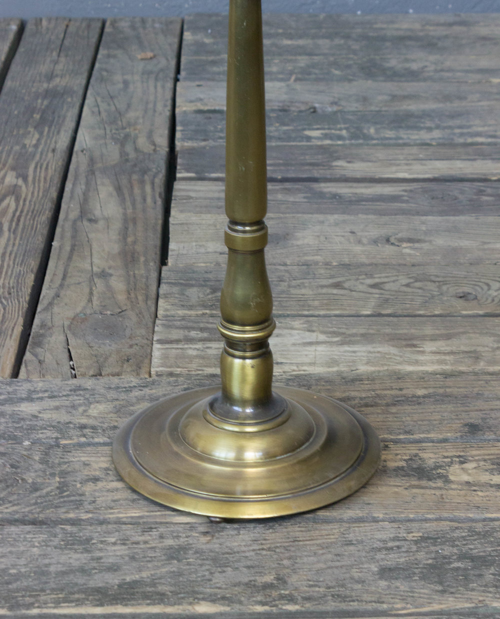 French Brass Floor Lamp With Three, Antique French Brass Floor Lamp