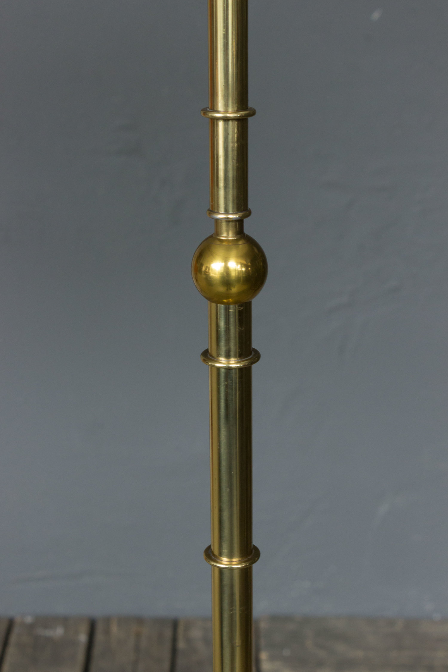 1940 S French Brass Floor Lamp 145, Antique French Brass Floor Lamp