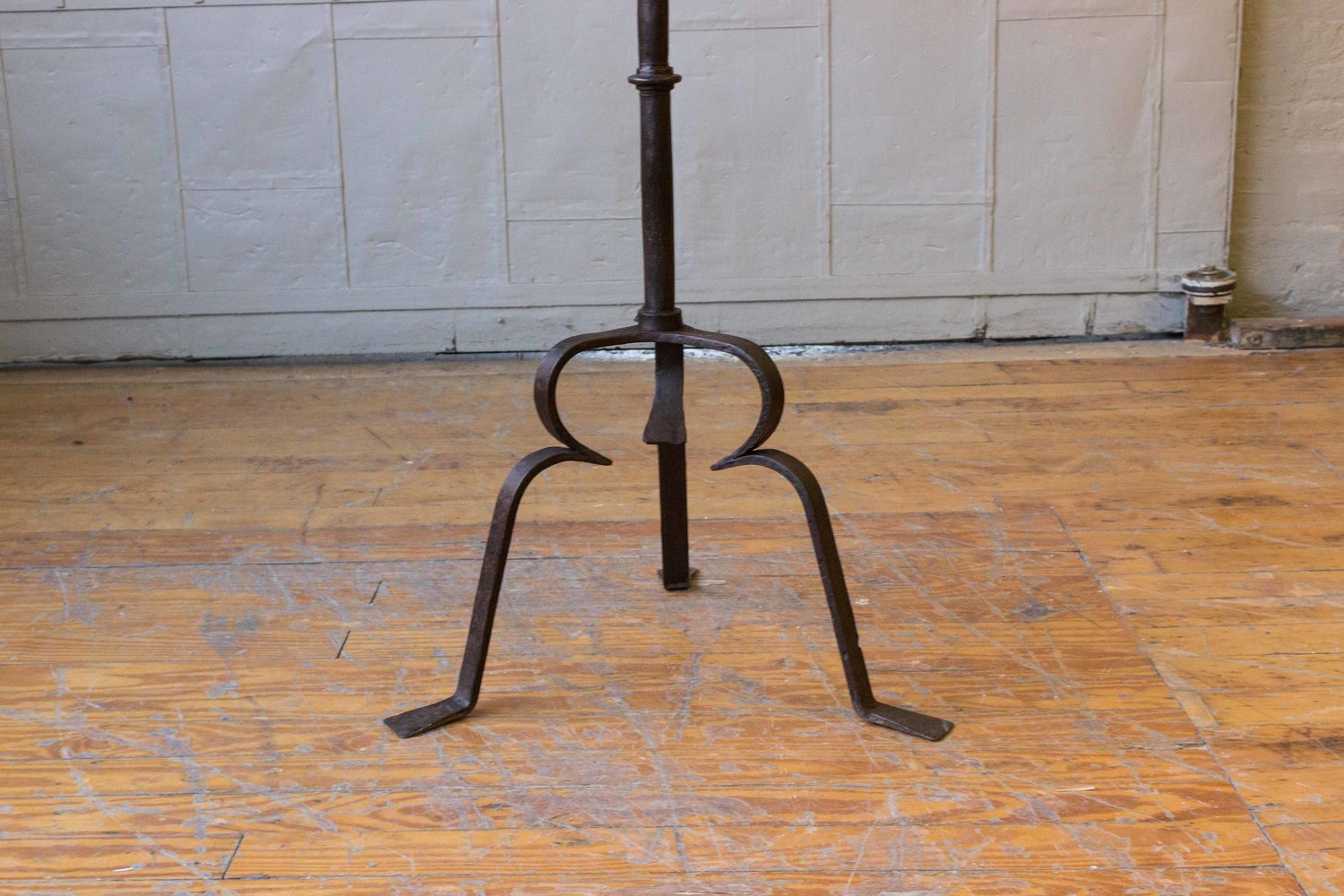 Spanish Wrought Iron Floor Lamp With A, Cast Iron Floor Lamp Base