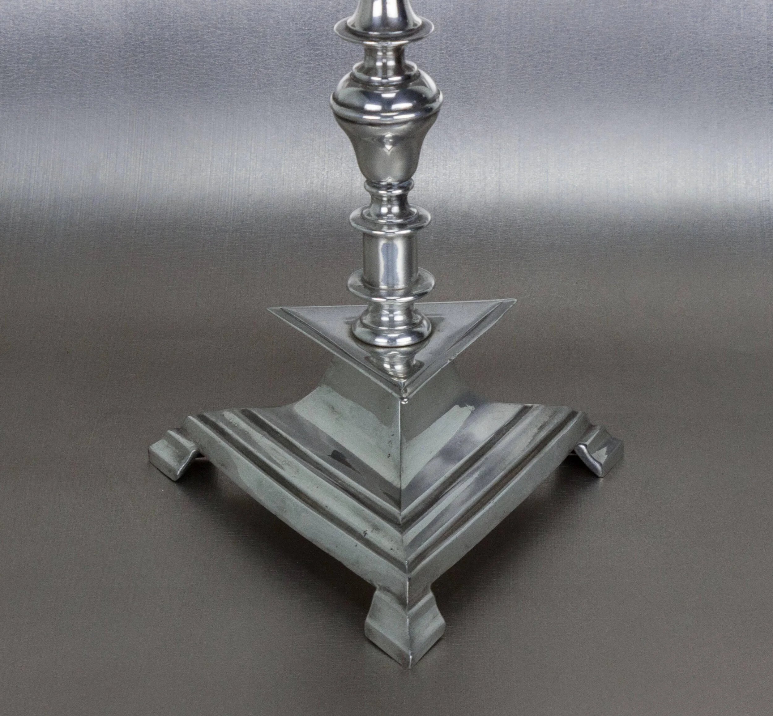 Pair of French 1930's Art Deco Nickel-Plated Table Lamps  (LT0902-11)