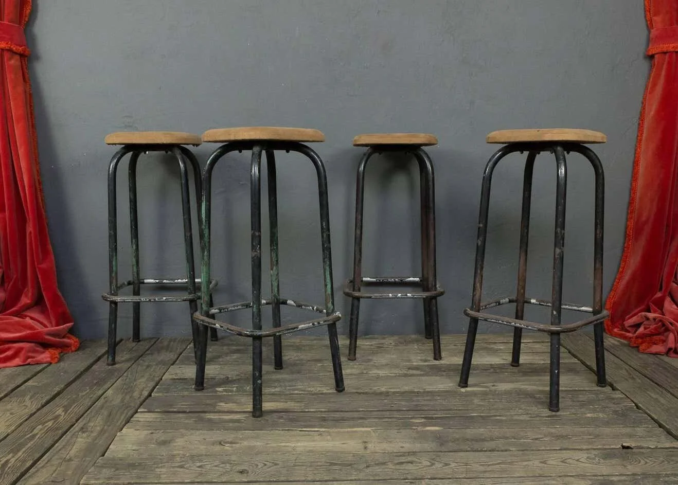 Set of French 1950's Bar Stools  (SX0613-06)