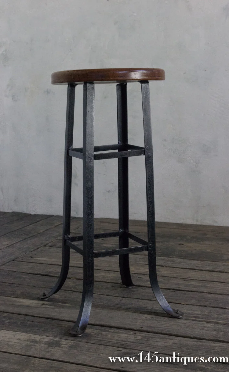 Factory Stool  With a Wooden Seat  (SX1211-02)