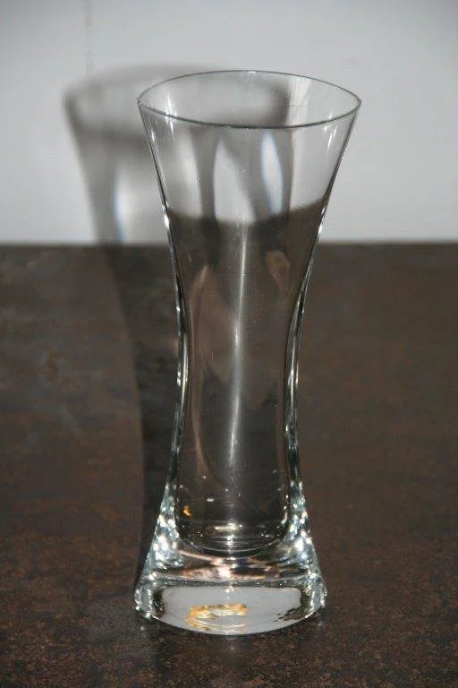 French Mid Century Clear Glass Vase  (H1112-08)