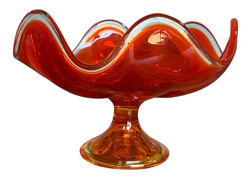 Mid Century Amberina Dish by Viking Glass (H1221-06) — 145 Antiques