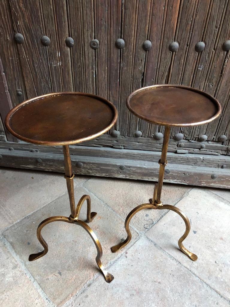 Small Gilt Iron Side Table