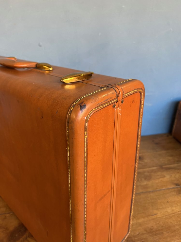 Vintage 1940s Leather Suitcase