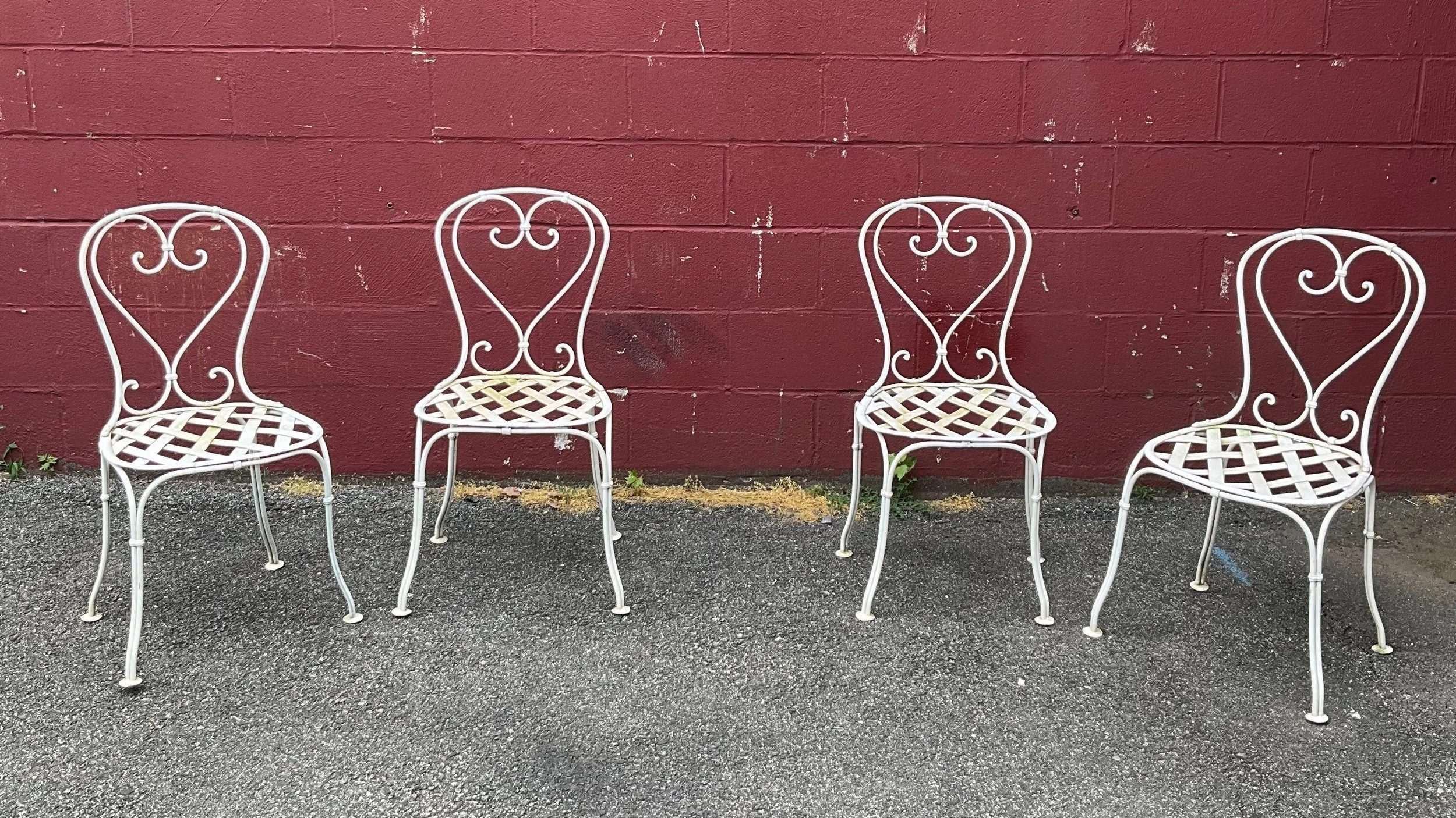 Set of Four French Painted Garden Chairs  (G0222-06)