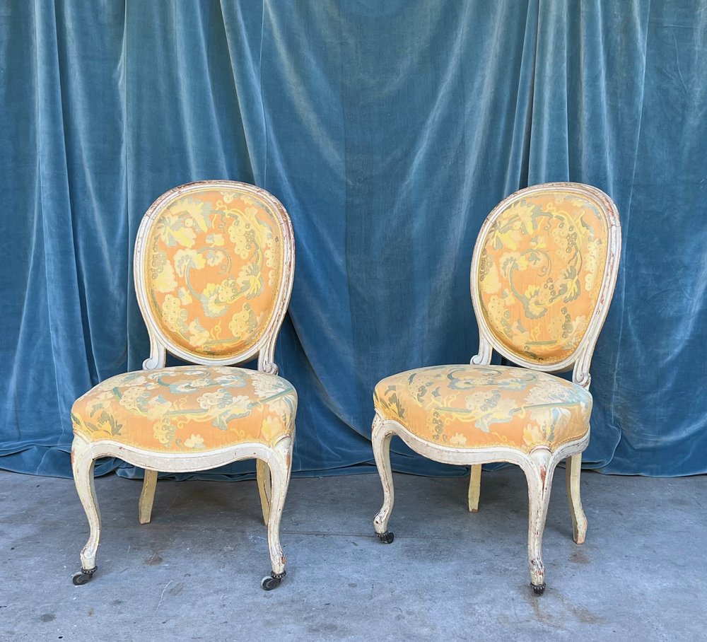Pair French Louis XV Style Chairs