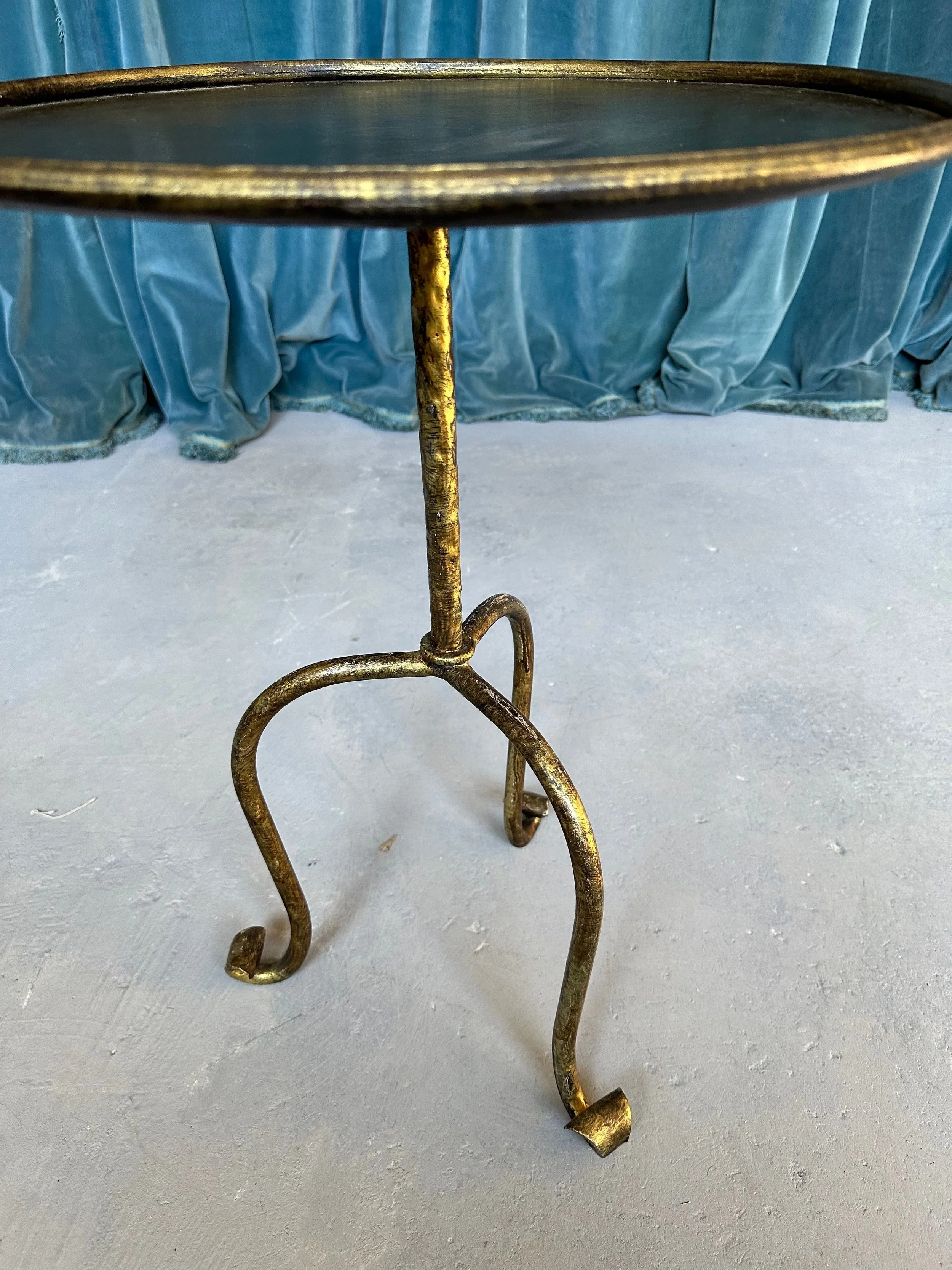 Small Spanish Gilt Iron Side Table  (TG1223-41)