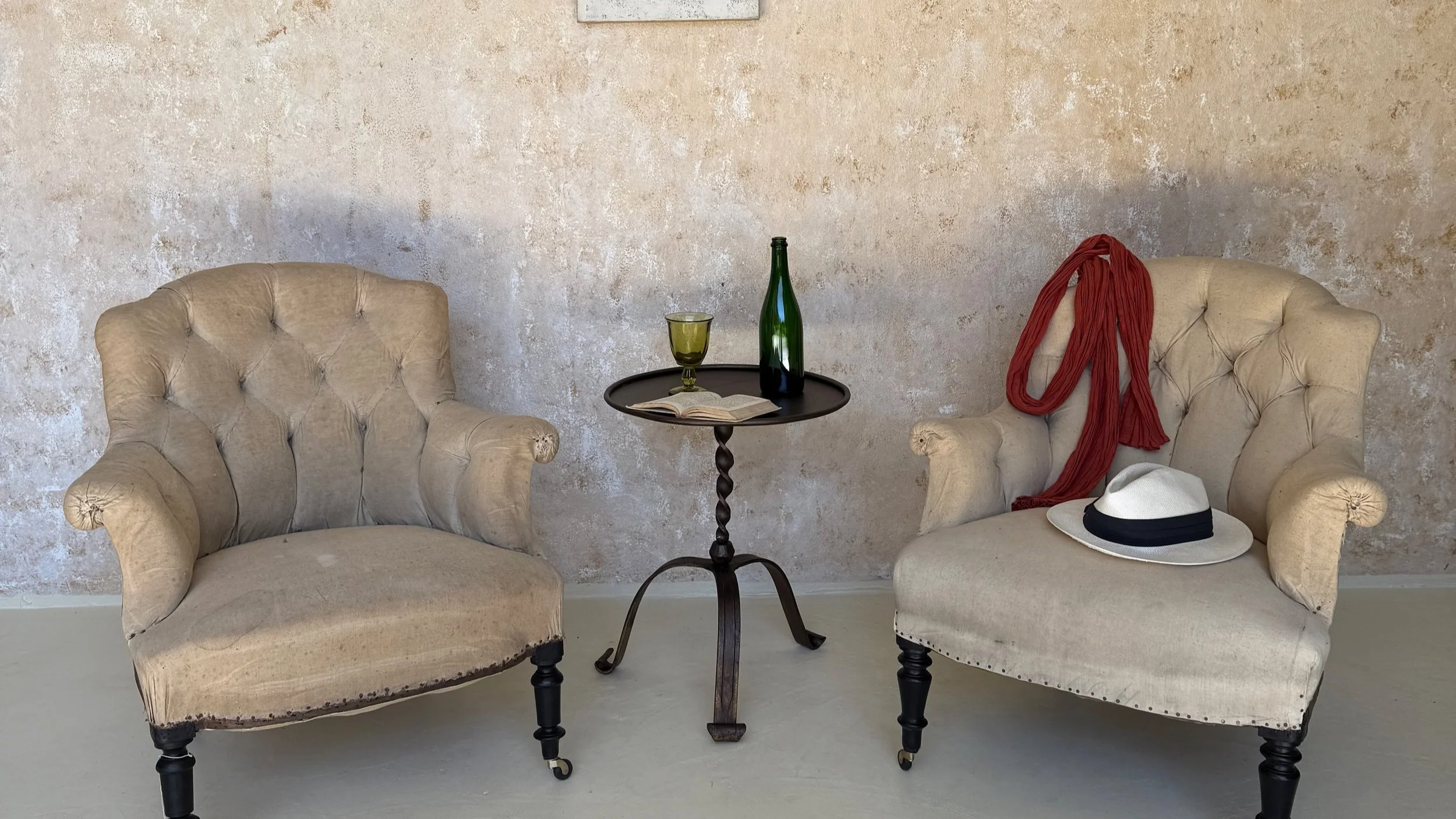 Pair of French Small Scale Napoleon III Armchairs with Diamond Tufting  (SNA0225-04)