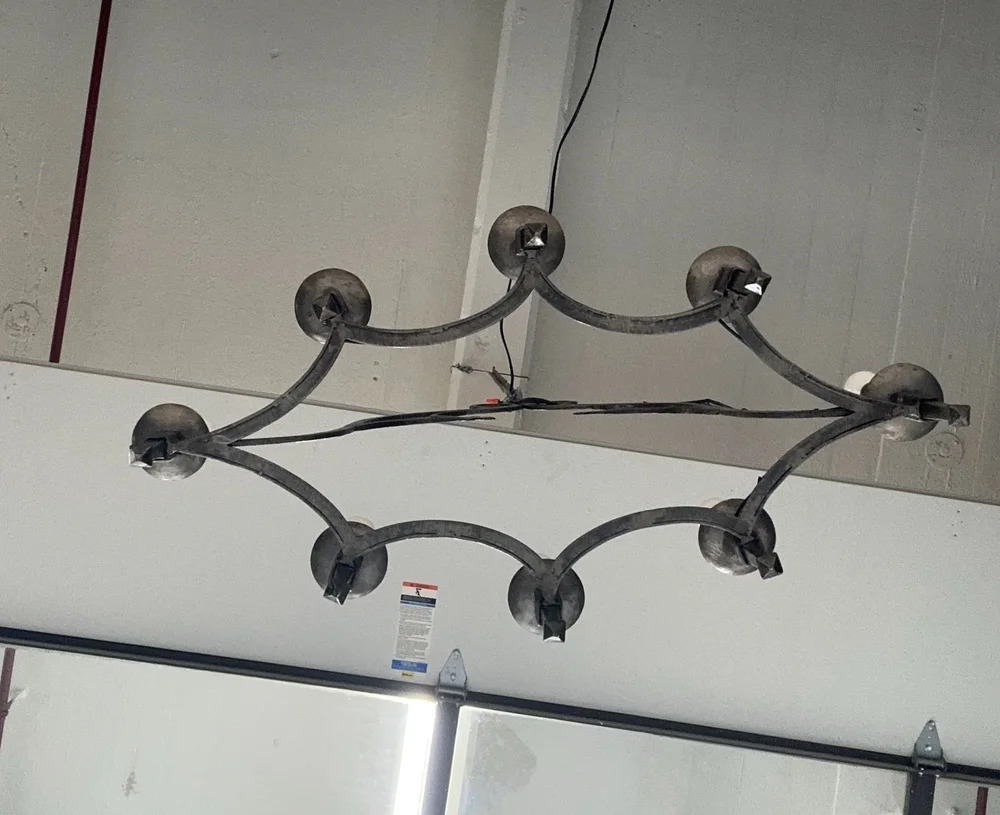 Spanish 1940's Gothic Style Eight Light Chandelier (LC0323