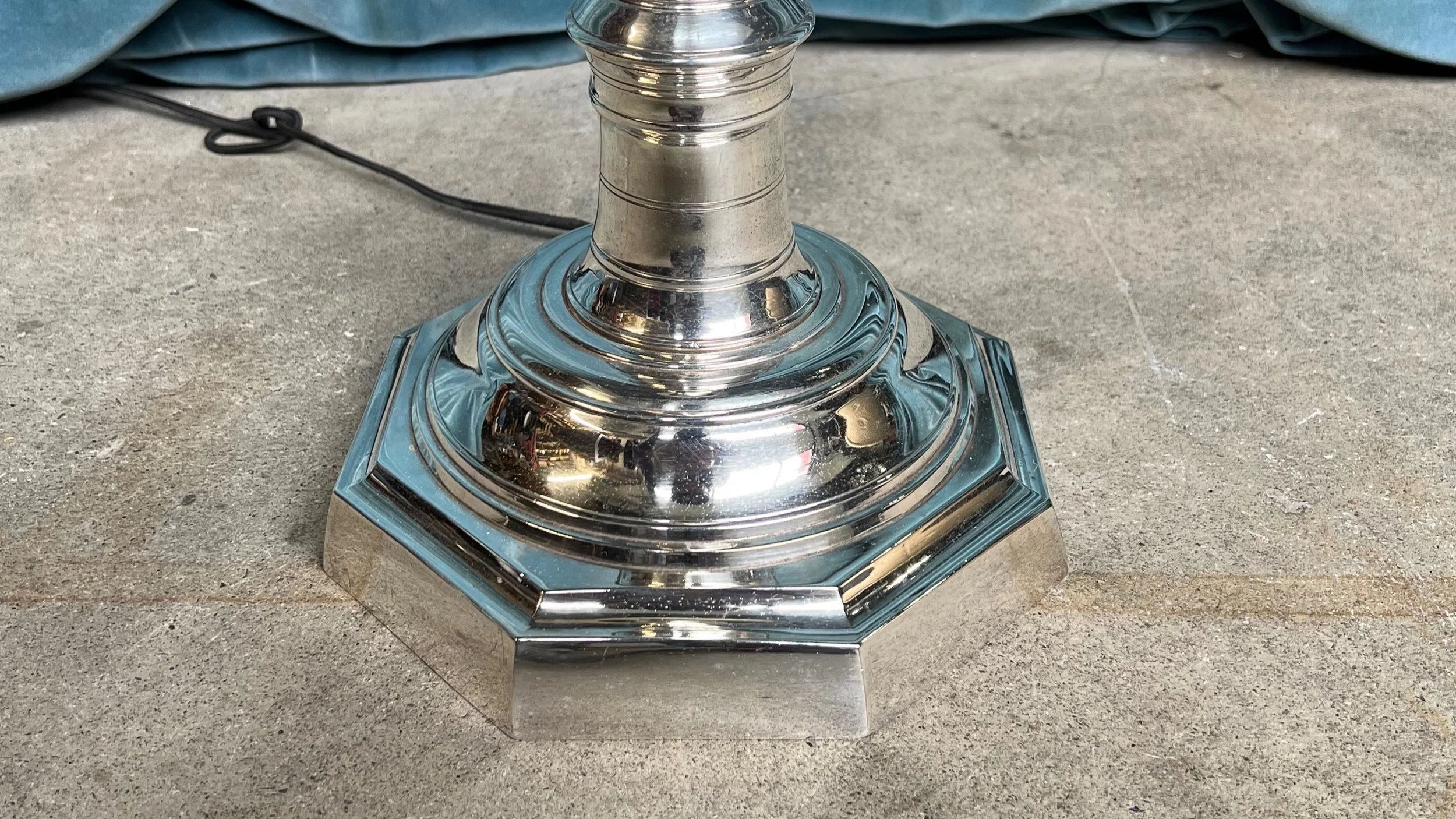 French 1940s Silver-Plated Floor Lamp (LF0902-14)