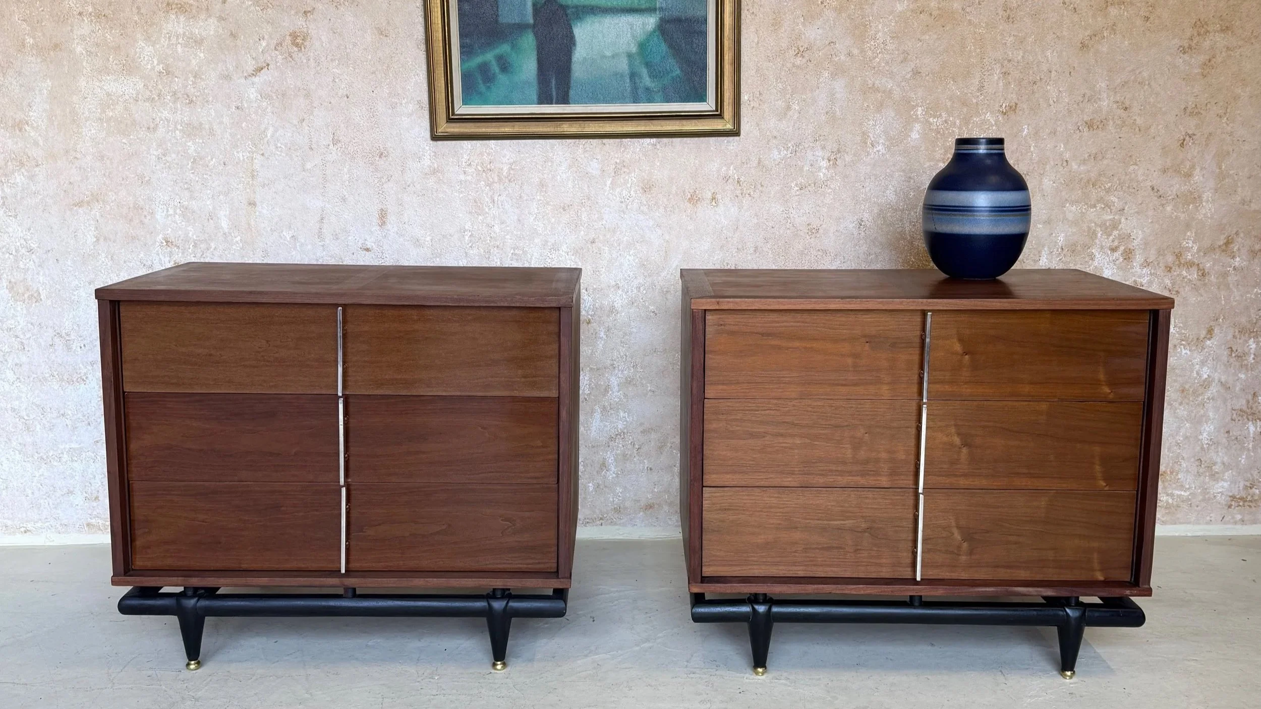 Pair of Kent Coffey Small Chest of Drawers, American Mid-Century Modern   (FC0626-01)
