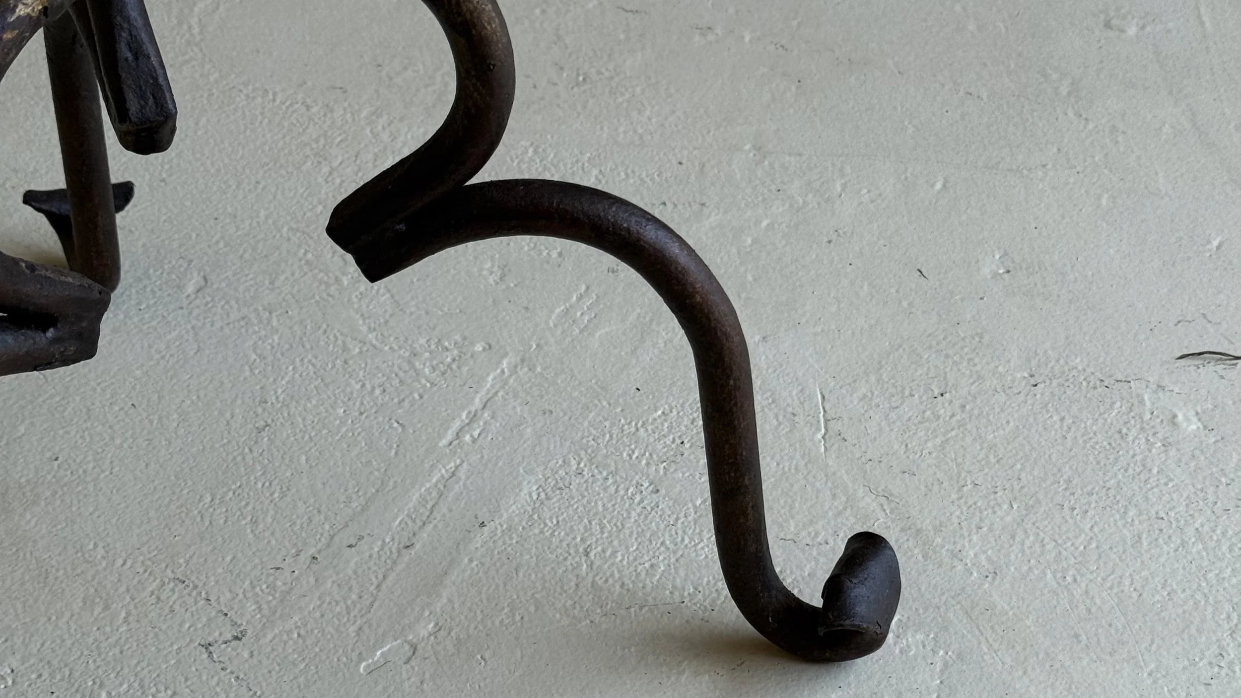 Vintage-Inspired Iron Plant Stand or Tall Side Table with Tripod Base and Gilt Patina (TG0323-10)