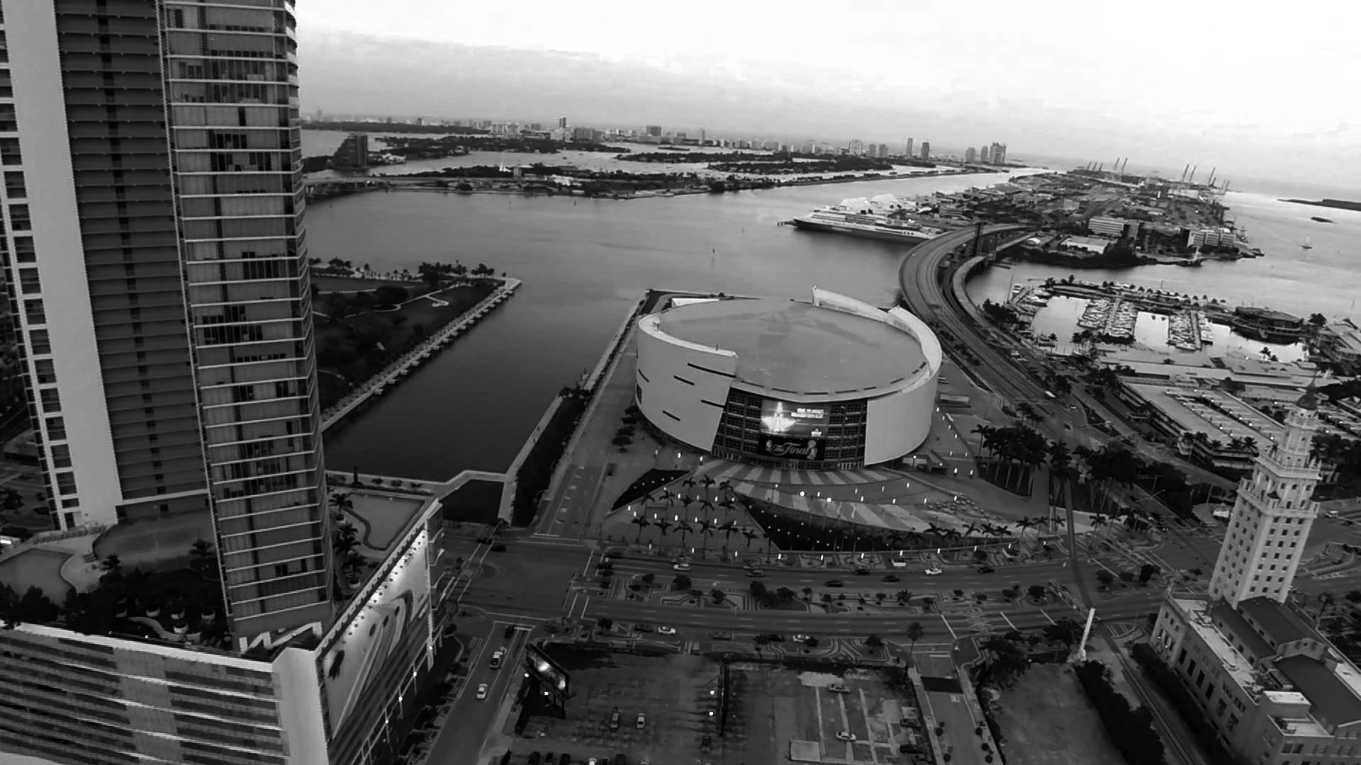 Downtown Miami Drone Aerials / Royalty Free Image