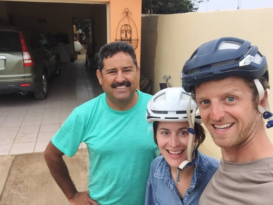 Our gracious Warmshowers host in San Quintin, Gabino. We left fed, rested, showered, laundered and full of optimism that there are more people like Gabino in this world. 