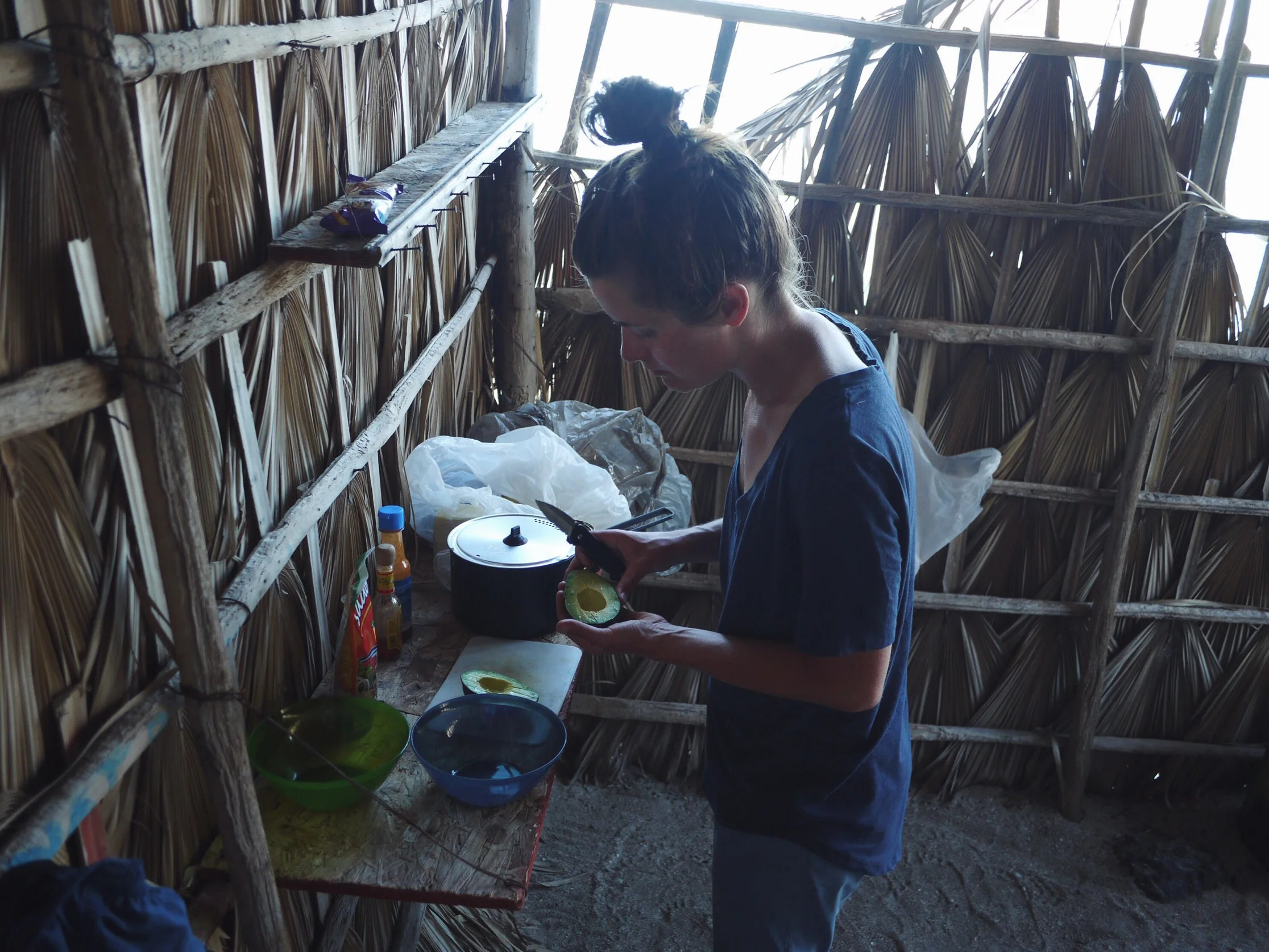 Palapa dinner prep.