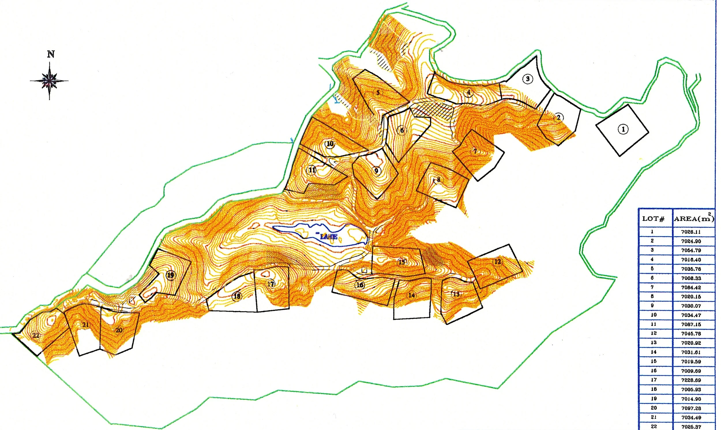 Copy of Surveyed upper farm map for home lots.