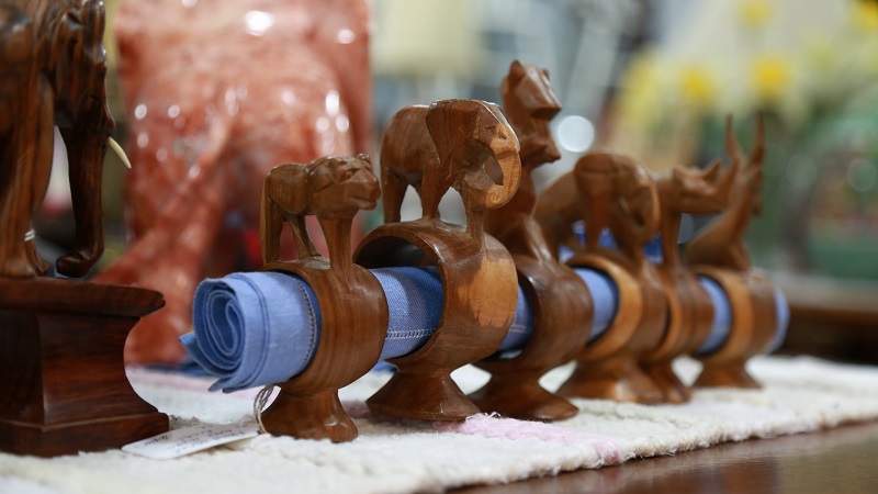 Collectible hand-carved napkin rings