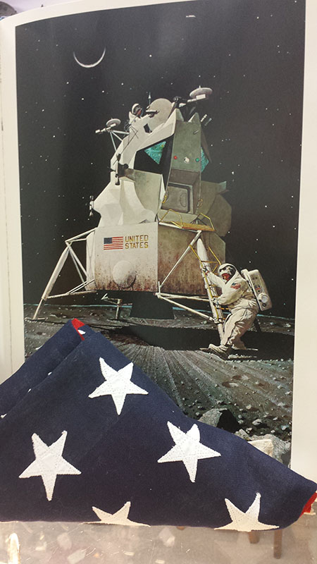 The first American flag on the moon was placed there by astronauts Neil Armstrong and "Buzz" Aldrin during the Apollo 11 mission.