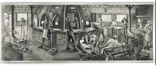 Etching of original Waterford Crystal factory. Retrieved December 19, 2016. waterfordvisitorscentre.com