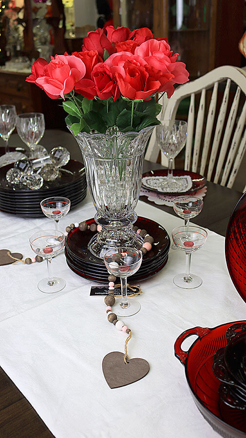 Crystal Vase and Matching Goblets