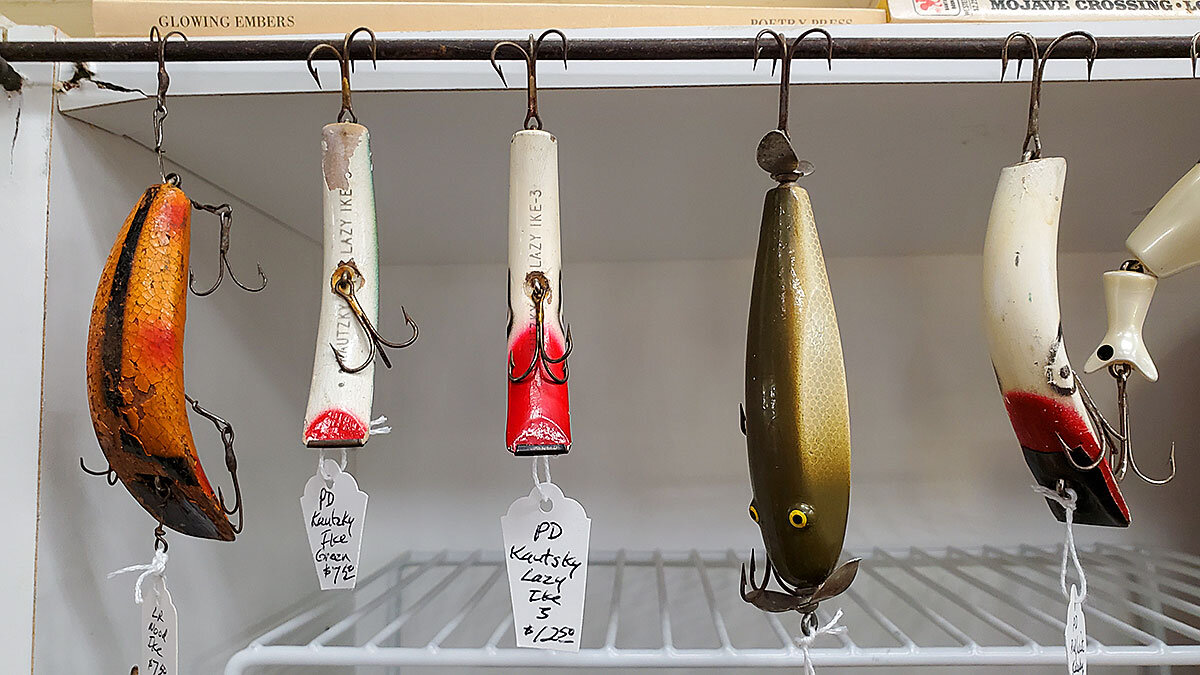  A closer look at a few of the many lures they’ve collected over the years. 