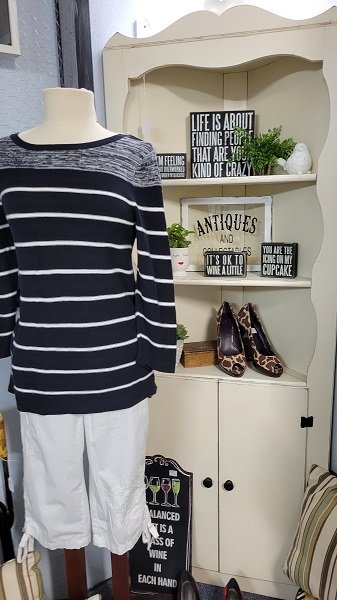  We offer a selection of clothing in addition to decor and vintage items.   