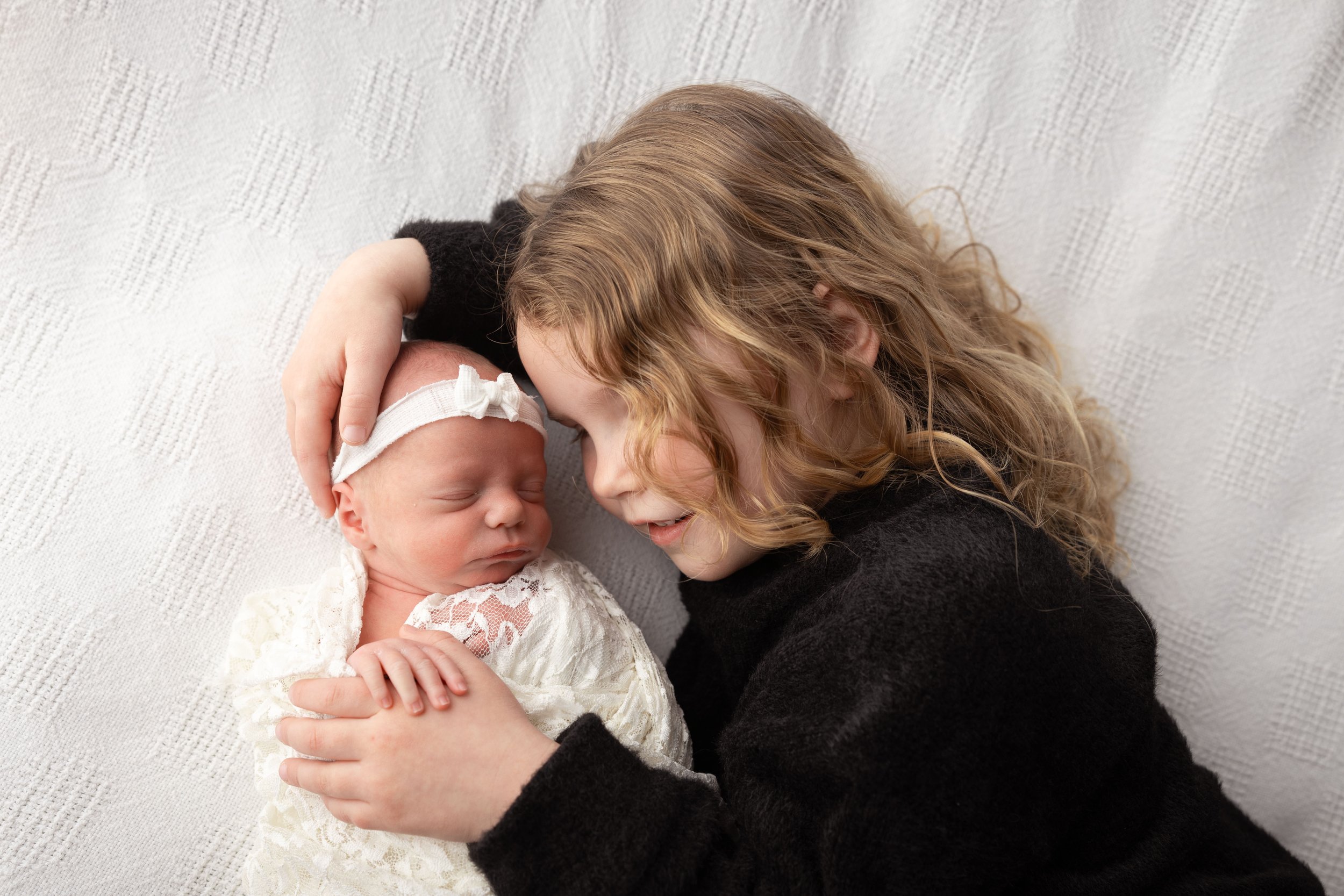 newborn photography North Idaho studio session siblings