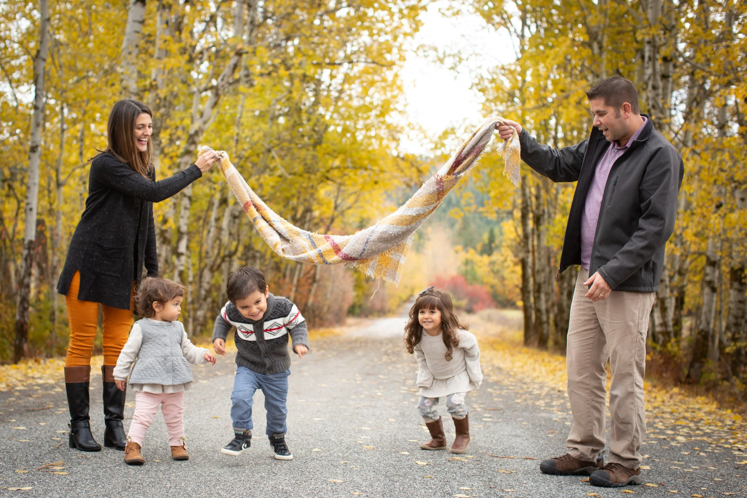 family photography Coeur d’Alene Idaho sunset session fall fun