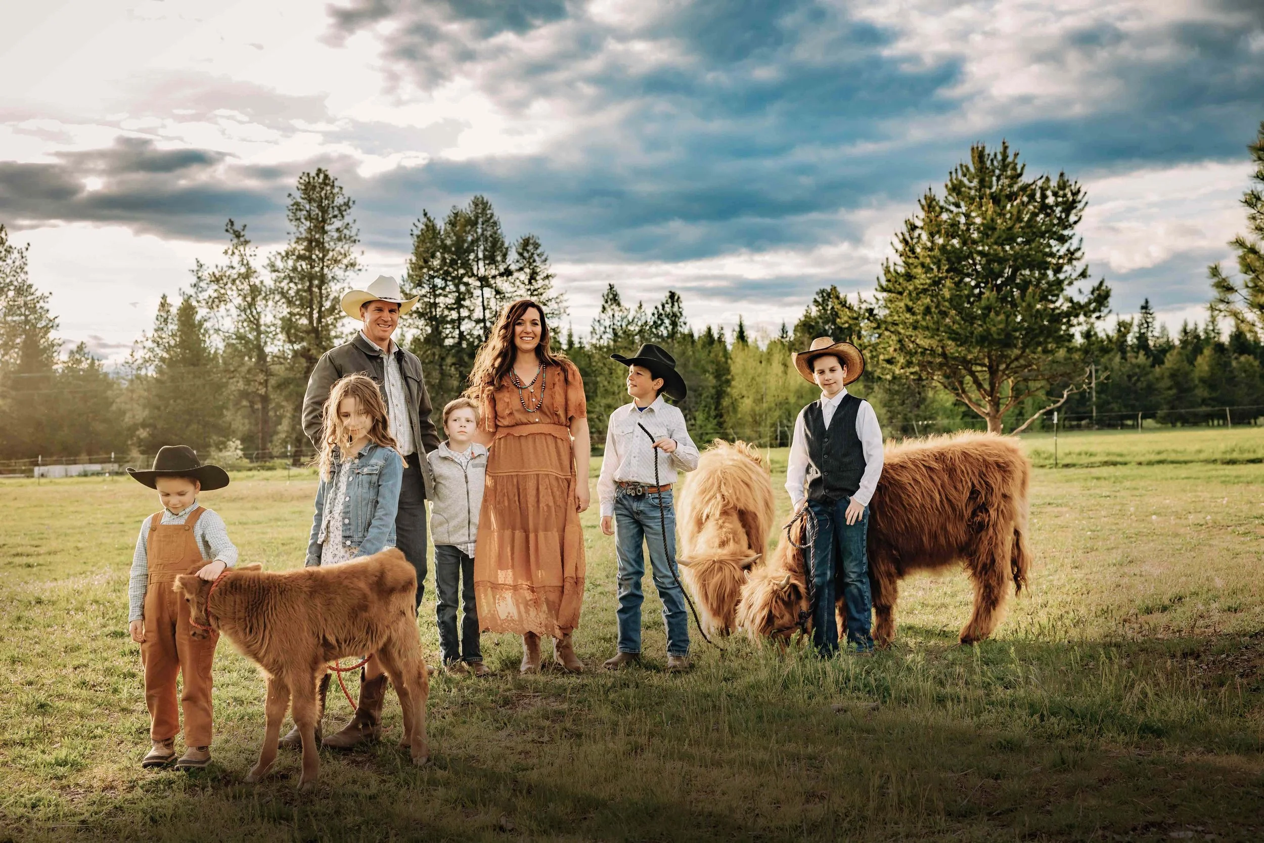 Family photography session in Coeur d’Alene Idaho at sunset capturing natural connection and emotion