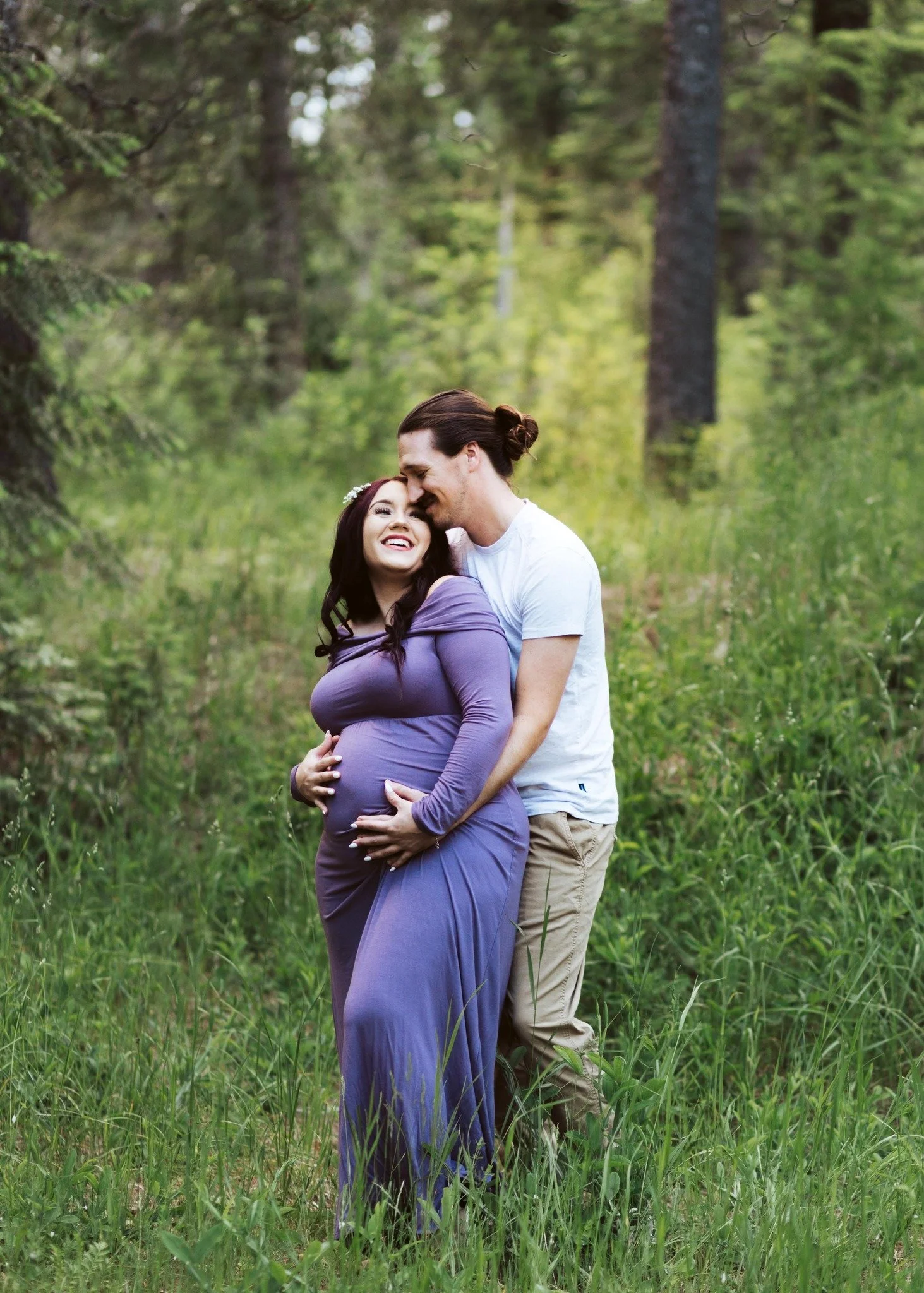 A peaceful outdoor maternity session capturing the love and excitement shared between parents-to-be.