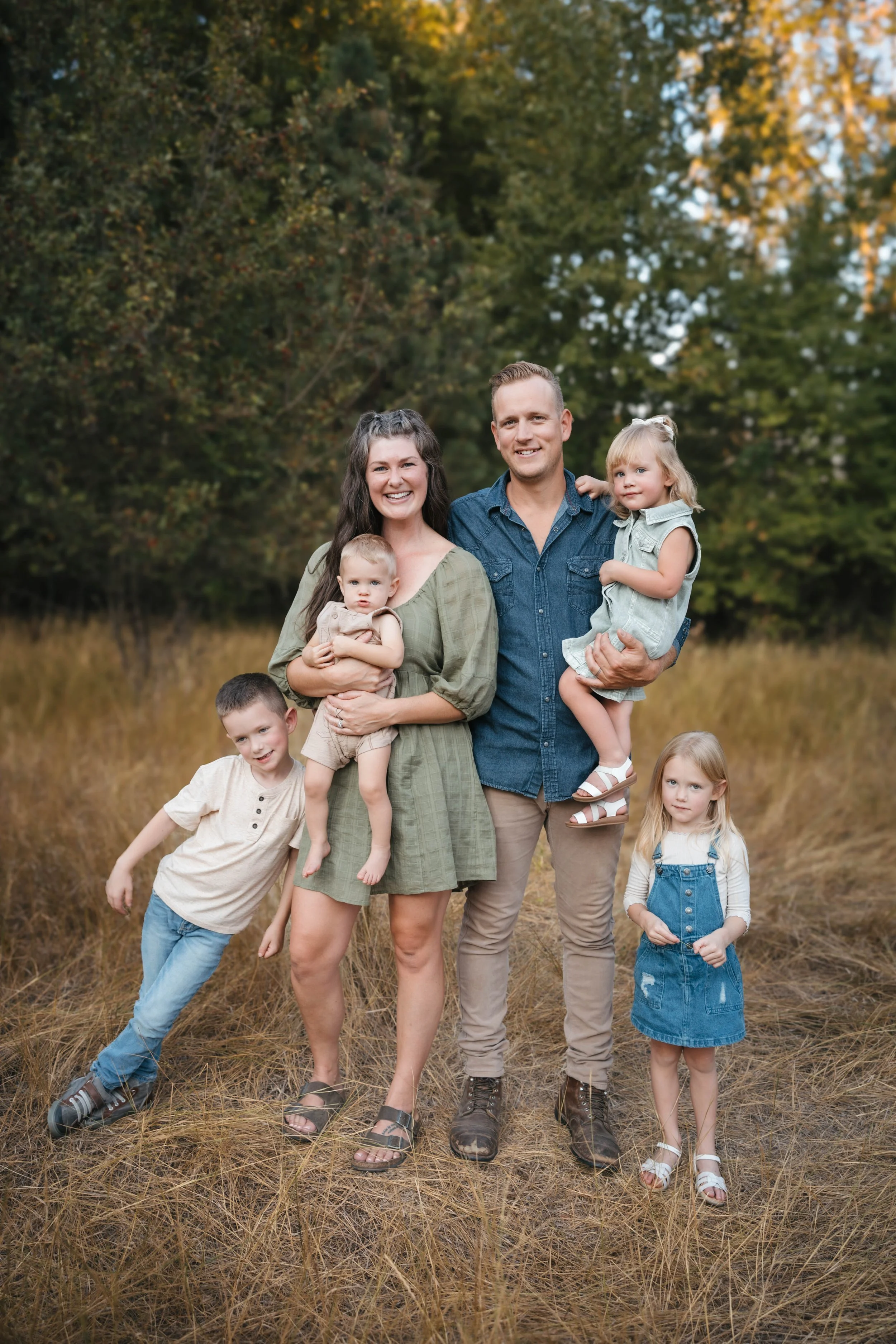 Happy family of 6 summer session coeur d alene idaho