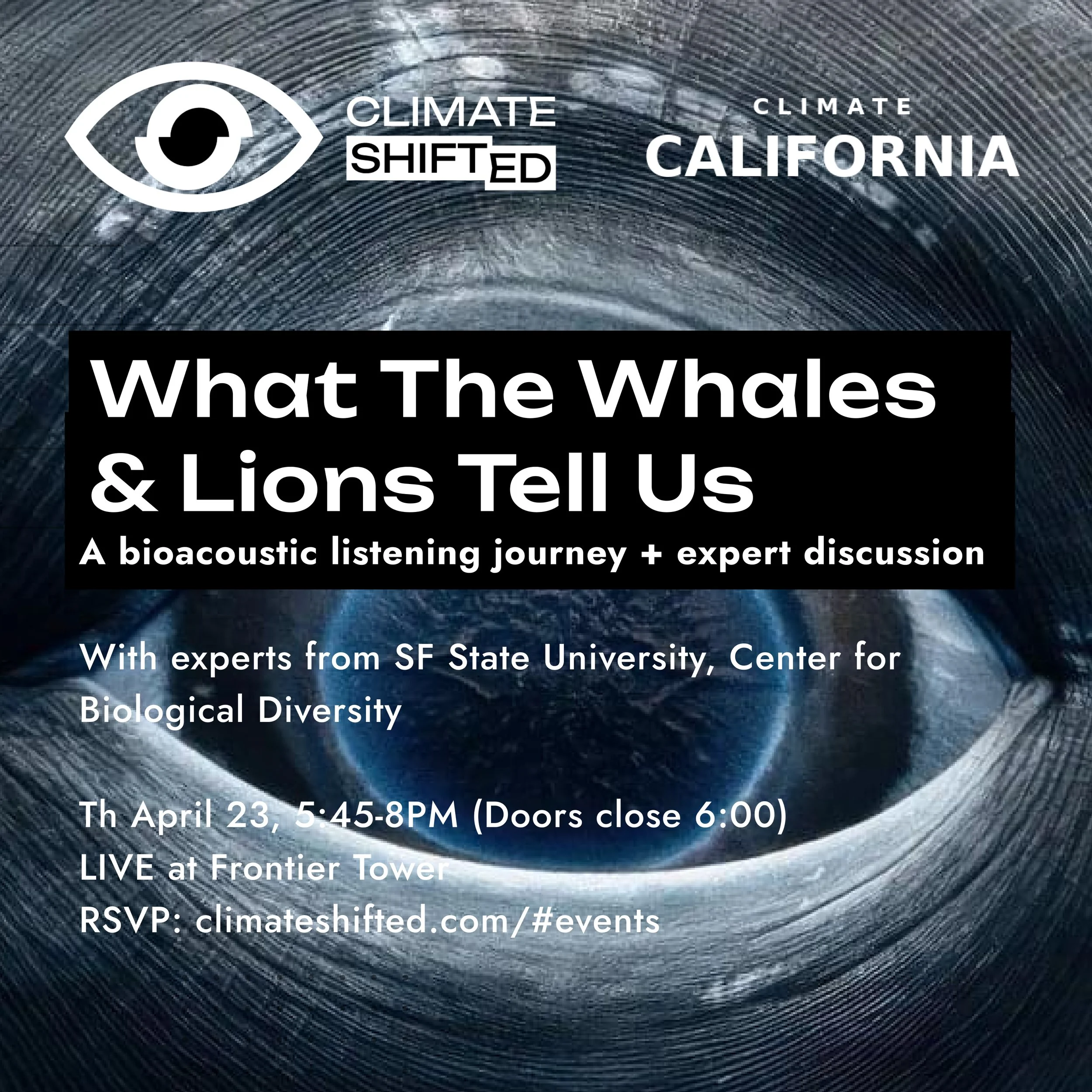 What the Whales and Lions Tell Us - Listening Session and Panel Discussion