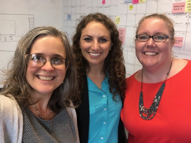 My mentoring meeting with entrepreneur Leigh Isaacson and Idea Village’s Emily Egan