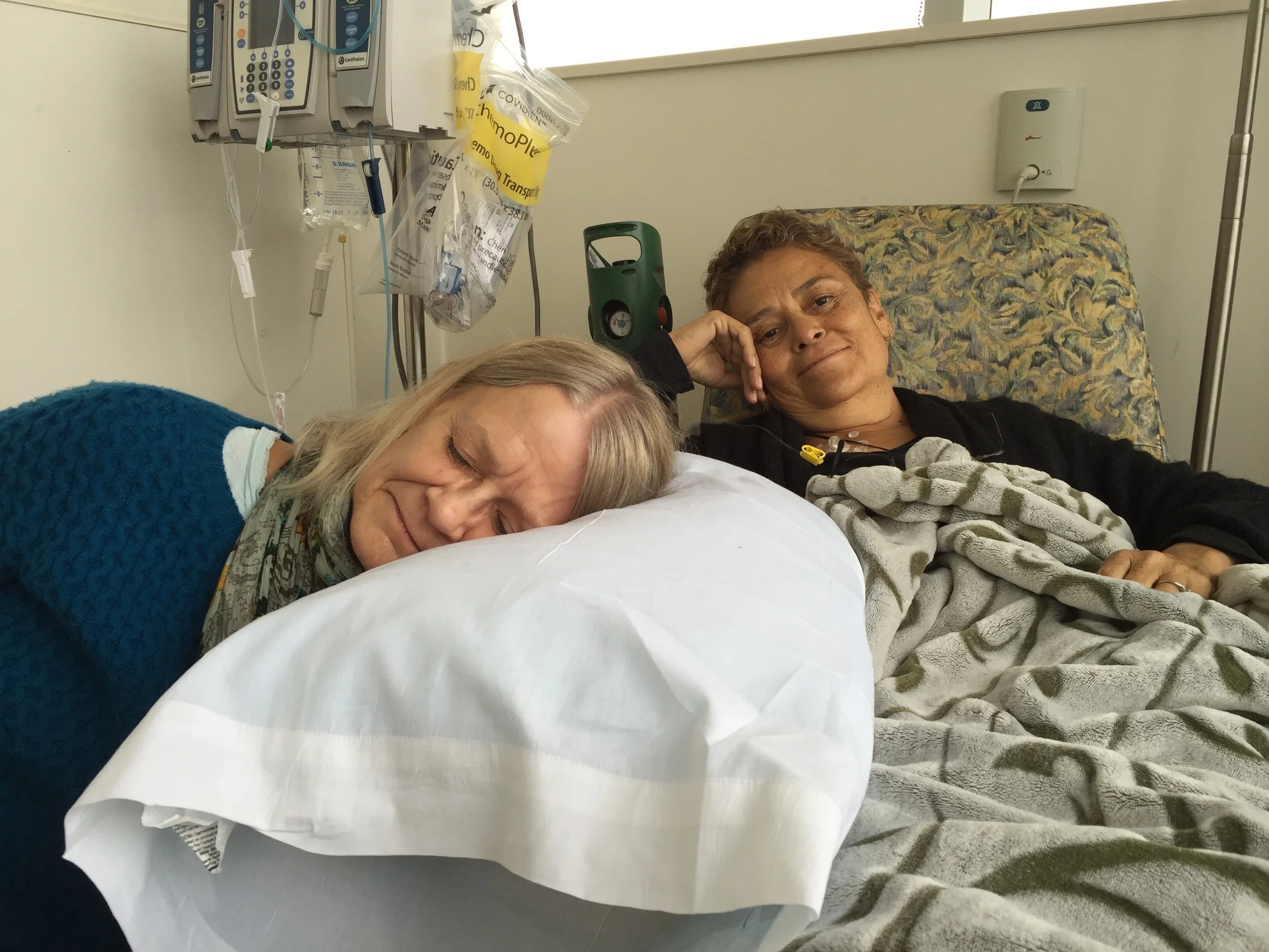 Susanna’s beloved, lifelong friend Lynda Brown, who had driven in from Bozeman the day before to be with her through chemo.