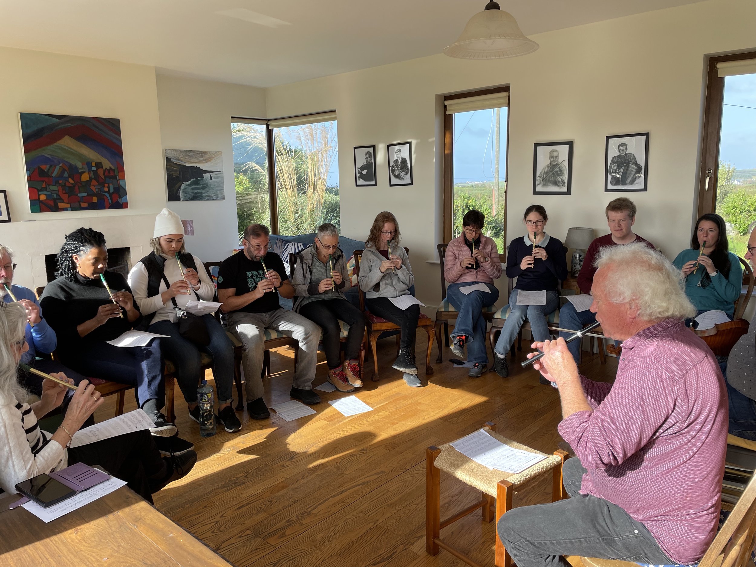Tin Whistle lesson with Christy Barry at the Doolin Music House in Doolin County Clare 01 - photo by Mickela Mallozzi.jpg